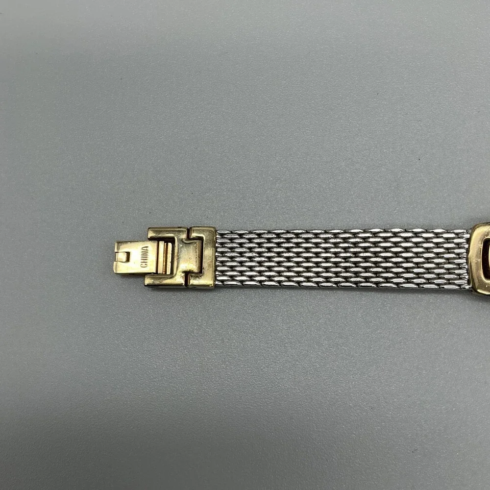 Armitron Now Womens Watch 22mm Silver Two Tone Mesh Date Box New Battery 6.75